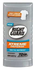 Right Guard Xtreme Defense Arctic invisible solid deodorant